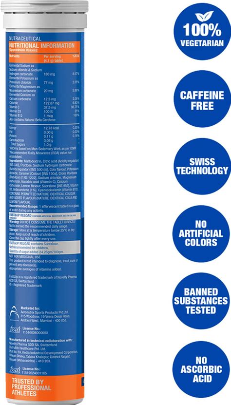 Buy FAST&UP RELOAD HYDRATION & ENERGY DRINK WITH ELECTROLYTES ...