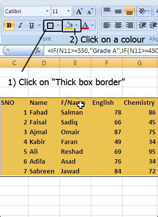 Making Result Sheet by Using Excel Formulas 的图像结果