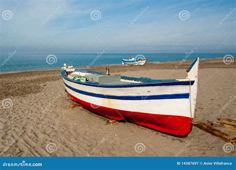 Traditional Spanish Fishing Boat Stock Image - Image of almeria, sail ...