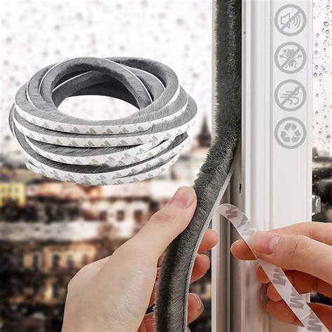 RIMDIXA 10 Meters Soundproof Window Sealing Strips, Windproof Dustproof ...
