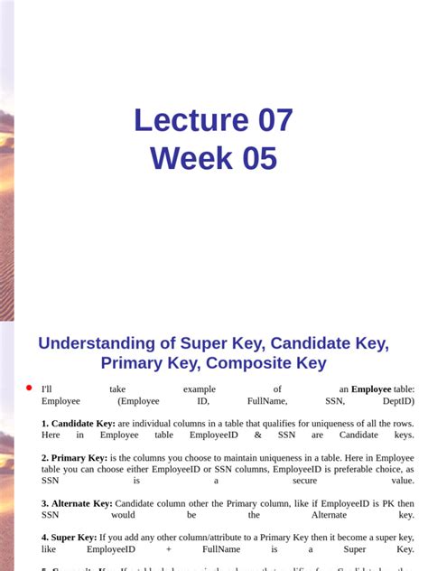 Image result for Candidate Key Primary Key Composite Key