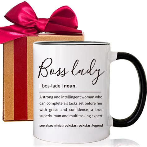 Amazon.com: Boss Lady Coffee Mug, Best Boss Birthday Gifts for Women Funny, Happy Boss Day Gifts ...