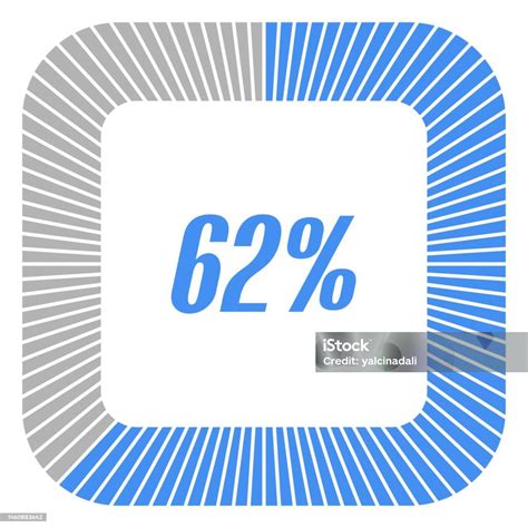62 Percent Square Shape Percentage Diagram For Infographics Documents ...