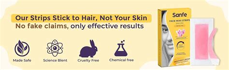 Sanfe Facial Wax Strips Sakura Pack of 16 | Precise Hair Removal For ...