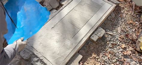 How to Dry Pour Concrete and add a Decorative Stamped Finish - HandBuilt.io