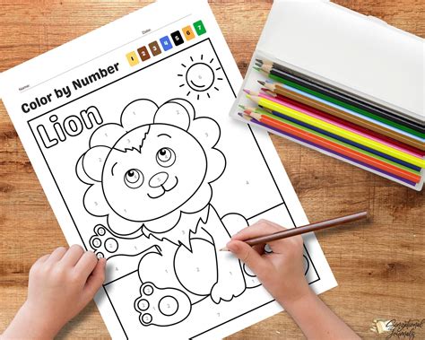 Animal Color by Number Pages Printable for Kids, Color by Number Sheets ...