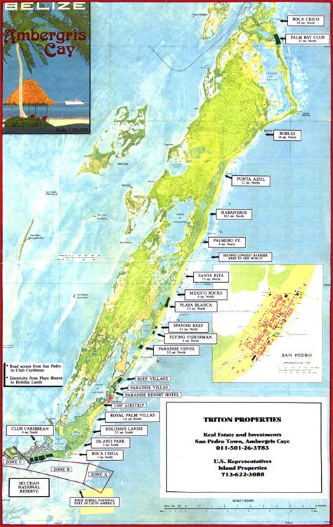 Belize Maps, Ambergris Caye, San Pedro, Caribbean and Central American Maps