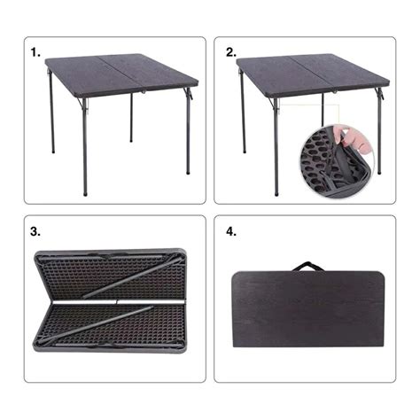 Lightweight Portable Square Card Table with Folding Legs – Redcamp