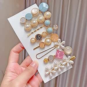 ANNACREATIONS Korean Style Pearl Metal Hair clips, Plastic Pearl ...