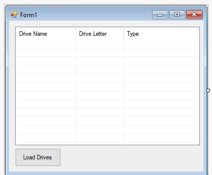Drive Information VB.NET 的图像结果