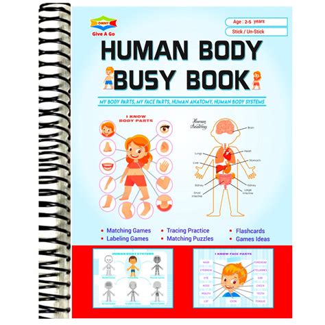 Buy OMNY Human Body Busy Book for Kids ages 2 - 5 years| 20 Preschool ...