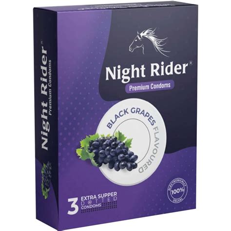 Buy NIGHT RIDER EXTRA SUPER DOTTED CONDOMS - 3 PIECE (BLACKGRAPES ...