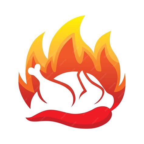 Logo de poulet grillé logo de poulet barbecue | Vecteur Premium
