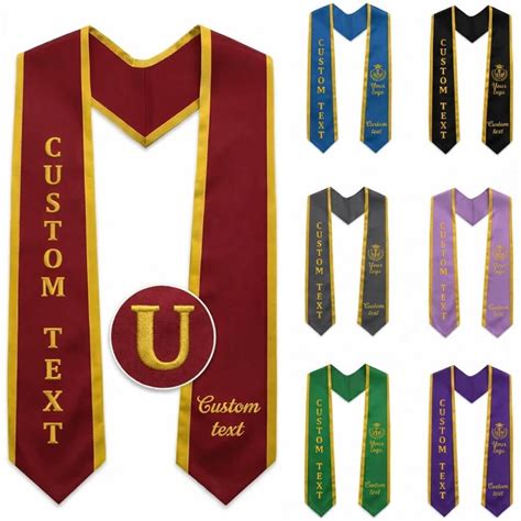 Buy Custom Class of 2026 Stoles Graduation Personalized Logo Text Grad ...