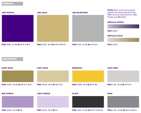 James Madison University - JMU Identity Colors