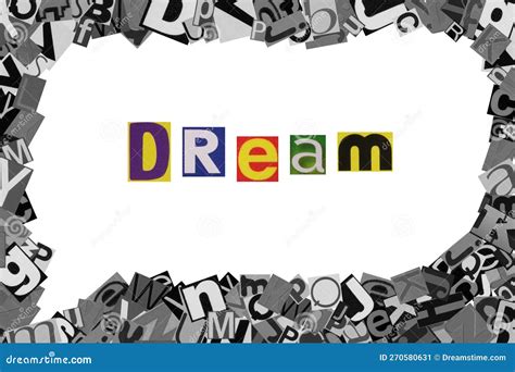 Word Dream from Cut Newspaper Letters into a Speech Bubble from ...