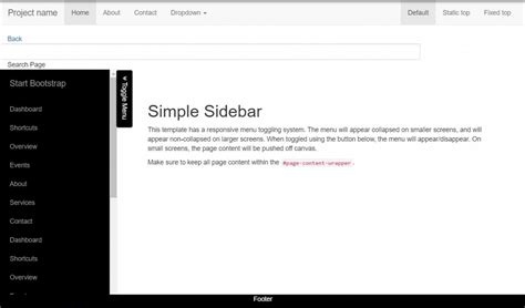 Image result for Sidebar Bootstrap