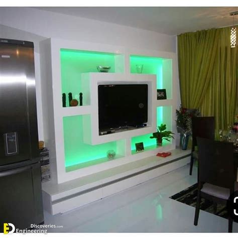 30 Enchanting And Modern Gypsum Board TV Wall Units | Engineering ...
