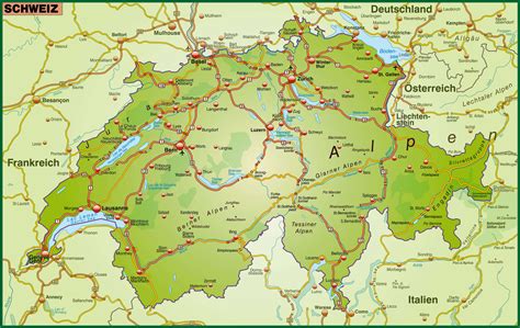 Switzerland Map - Guide of the World