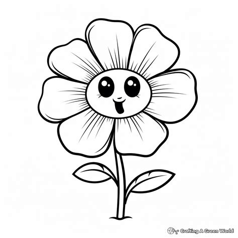 Cute Flower Coloring Pages - Free & Printable!