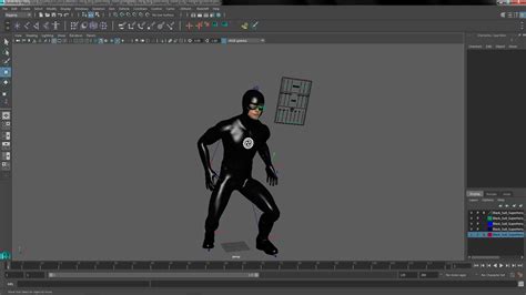 3D Black Suit Superhero Rigged for Maya | 3D Molier International