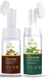 biruja Ubtan Foaming Face Wash(150ml) + Tea Tree Foaming Face Wash ...