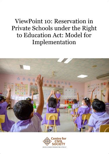 ViewPoint 10: Reservation in Private Schools under the Right to ...