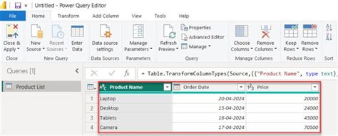 Image result for Power Query Create New Table