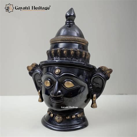 Brass Shiva Parvati Head – Sacred Devotional Sculpture | Gayatri Herit ...