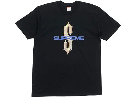 SUPREME DIAMOND TEE BLACK MEN'S