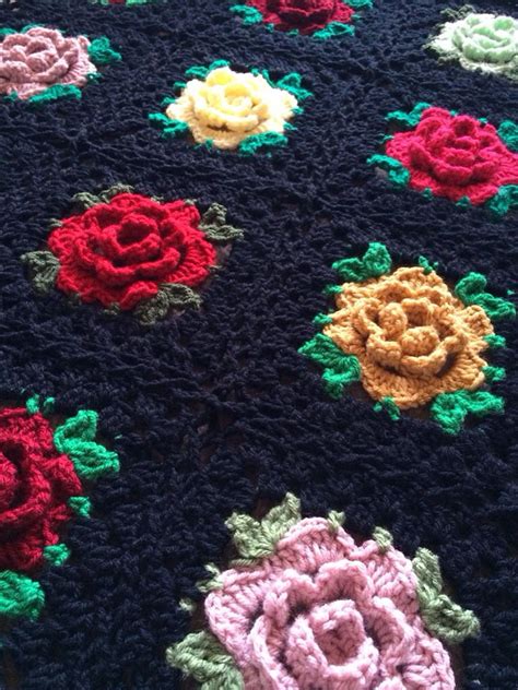 english rose granny square crochet pattern