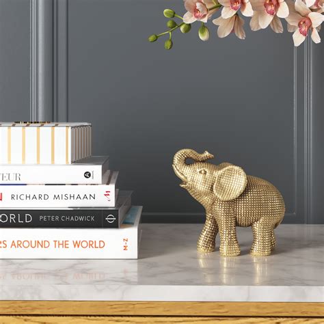 Willa Arlo™ Interiors Boho 7" Polyresin Elephant Sculpture Decorative ...