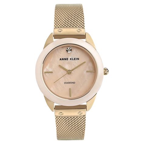 Buy Online Anne Klein Quartz Analog Mother of Pearl Dial Ceramic Strap ...