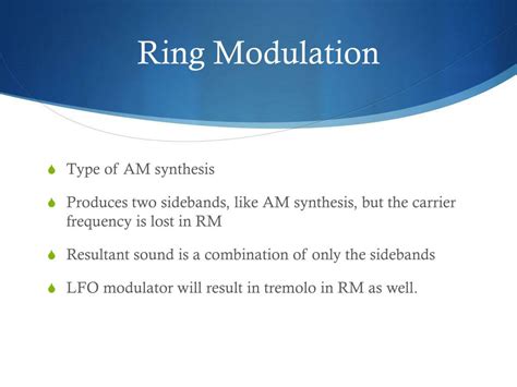 Image result for Ring Modulation