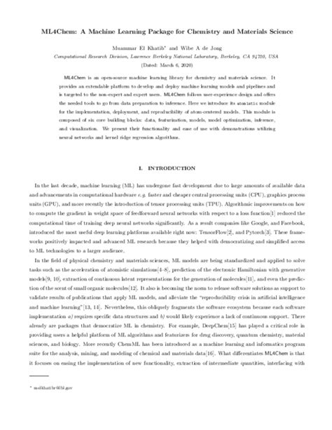 Image result for Machine Learning Chemistry Book