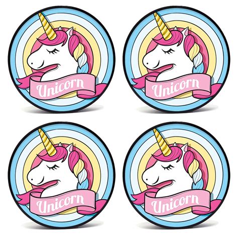 CrazyInk® Premium DesignUnicorn Round Art Printed Coasters | HD Print ...