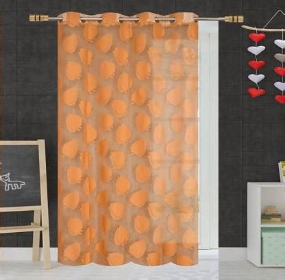 Ishkunj 274 cm (9 ft) Net Transparent Long Door Curtain Single Curtain ...