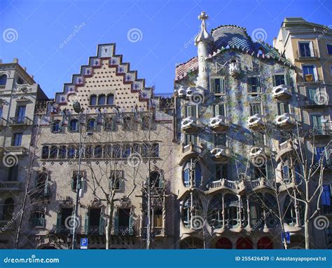 World Famous Casa Batllo by Catalan Architect Antoni Gaudi on Paseo De ...
