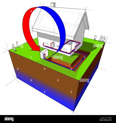 Air source heat pump diagram Stock Photo - Alamy
