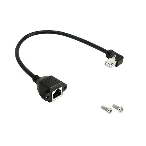 Buy SinLoon RJ45 Ethernet Adapter Cable 90 Angle Right male to famale ...