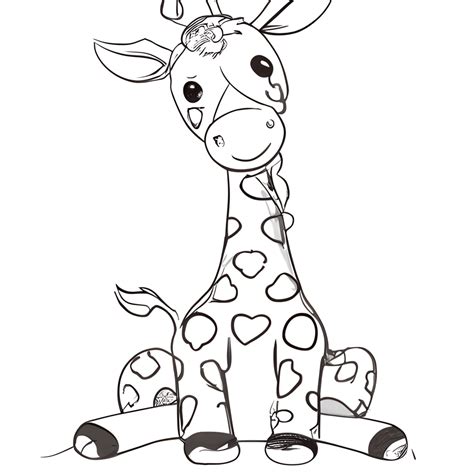 Cute Coloring Pages Of Baby Giraffes