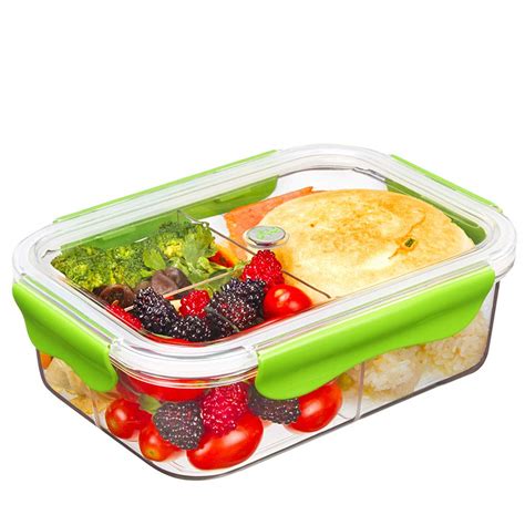 Buy Food Storage Container, Plastic Tritan Meal Prep Container 3 ...