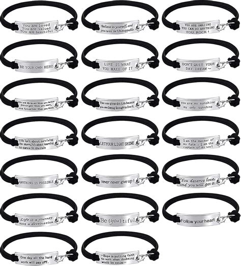 SATINIOR Inspirational Message Bracelets for Women India | Ubuy