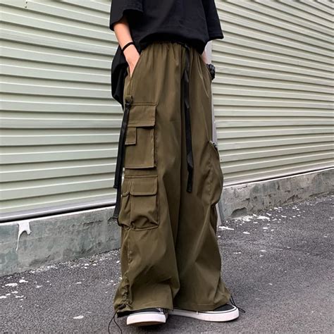 Green Cargo Pants Y2k Streetwear Baggy Oversized Look –, 59% OFF