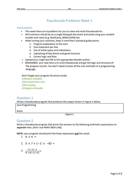 Image result for Psudocode Question Examples