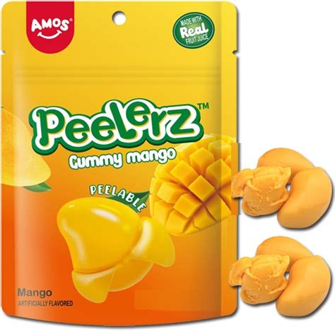 Amos Mango Peelerz Peelable Gummy Candy 170 Grams - Peelers Peeling ...