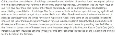 describe various technological and institutional reforms which led to ...