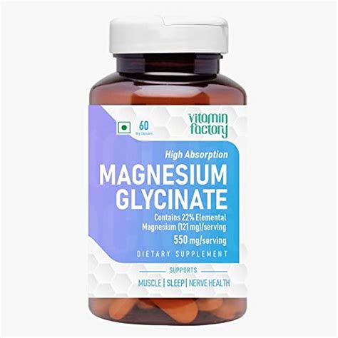 The Vitamin Factory High Absorption Magnesium Glycinate 550mg ...