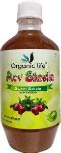 Organic life APPLE CIDER VINEGAR STEVIA ( 500 ML.) Vinegar Price in ...