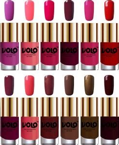 Volo Luxury Super Shine Nail Polish Set of 12 Vibrant Shades Combo-No ...